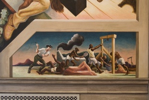313-8512 Jefferson City - Benton Mural in the House Lounge on the third floor - detail slavery